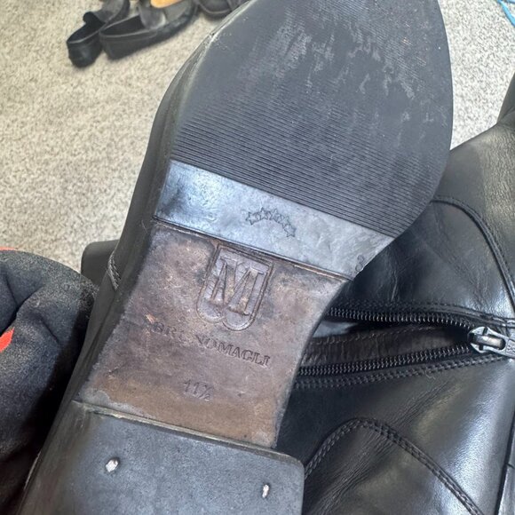 Bruno Magli Raspino Black Napa Leather Boots Men's Size 11.5 - Picture 5 of 7